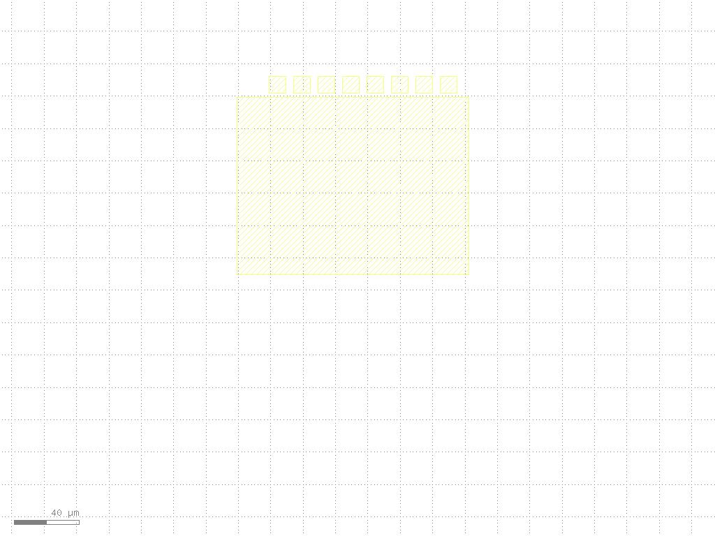 Nwell render of Gf180 Bandgap