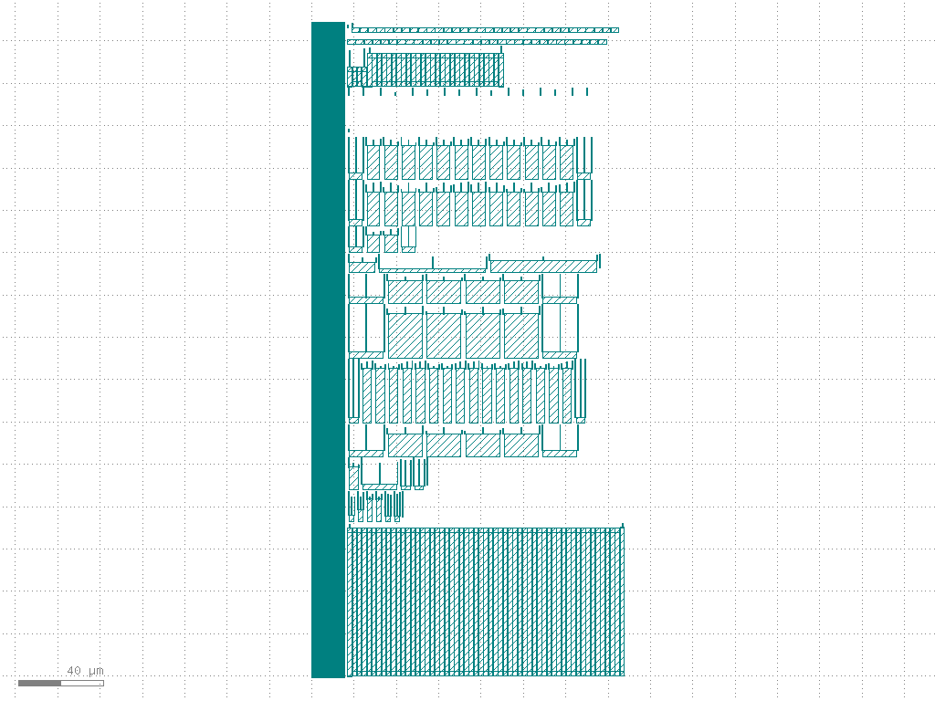Poly2 render of Gf180 Bandgap