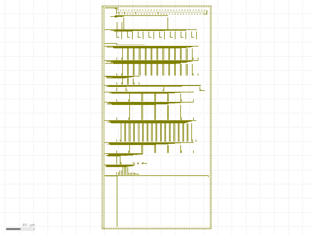 Metal1 render of Gf180 Bandgap