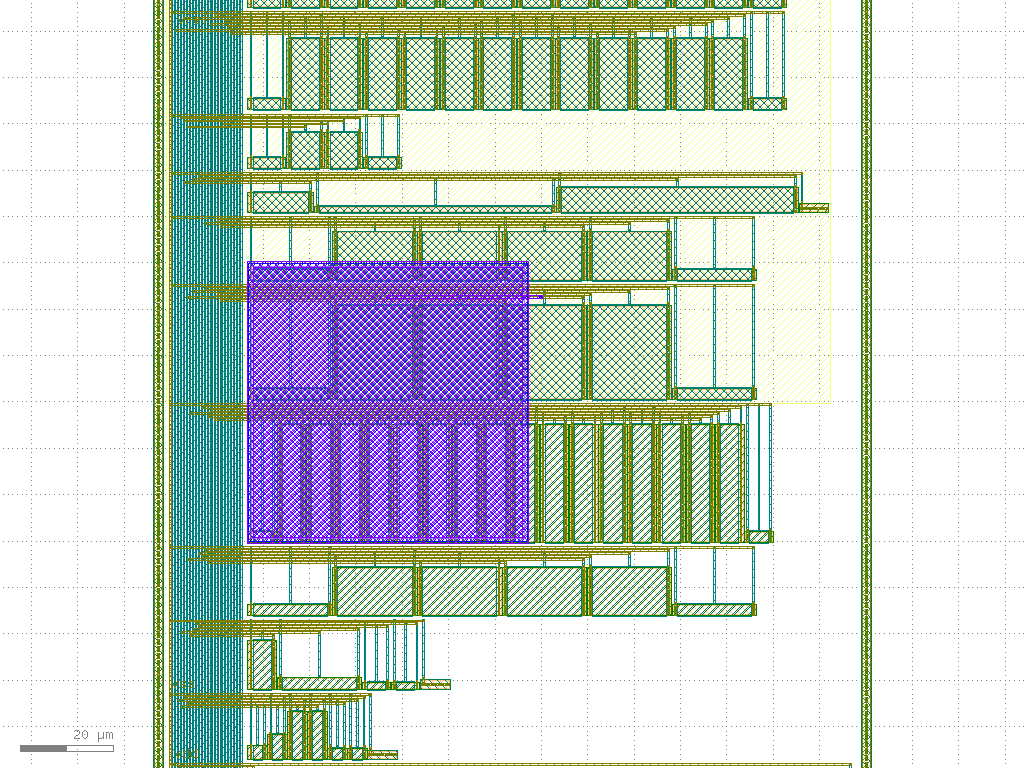 Zoomed crop render of Gf180 Bandgap